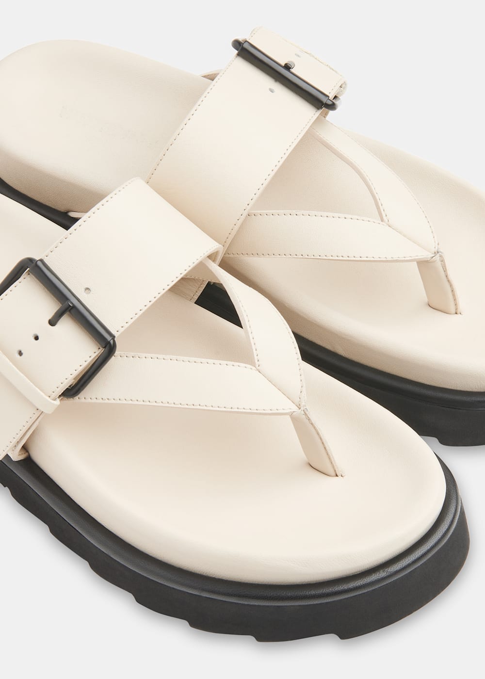 White Sutton Toe Post Buckle Sandal WHISTLES Whistles UK